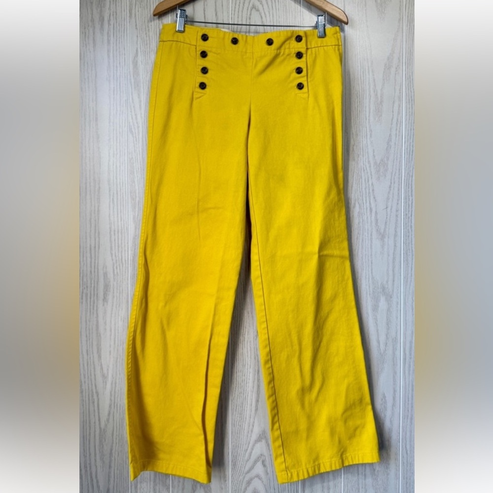 J. Crew Wide Leg Yellow Gold Jeans Size 6